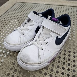 Nike Kids White and Blue Sneakers